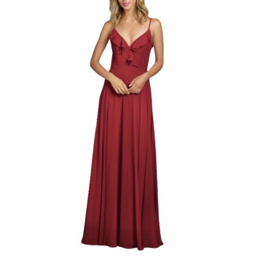Hayley Paige Occasions Chiffon Evening Dress‎ Gown